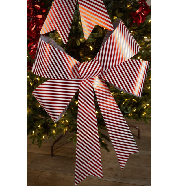 Arc rouge blanc rayé Géant 86cm