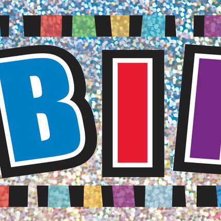 Ruban de barrière Happy Birthday coloré 3.65m