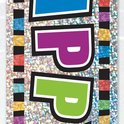 Ruban de barrière Happy Birthday coloré 3.65m