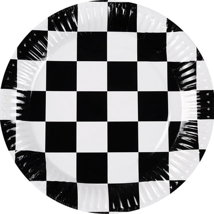 Assiettes Racing en papier 23cm 10pcs