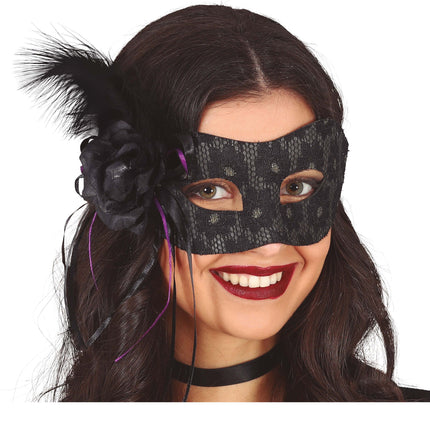 Masque noir pour les yeux Plume