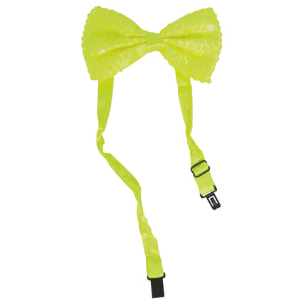 Arc jaune fluo pailleté 13cm