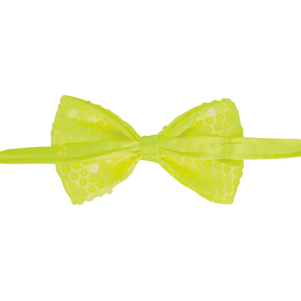 Arc jaune fluo pailleté 13cm
