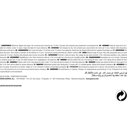 Arc jaune fluo pailleté 13cm