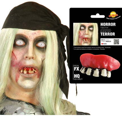 Dents de zombies pour Halloween