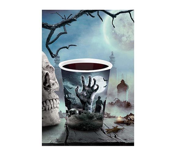 Tasses de cimetière d'Halloween 240ml 6pcs
