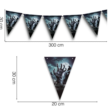 Guirlande d'Halloween Cimetière 3m