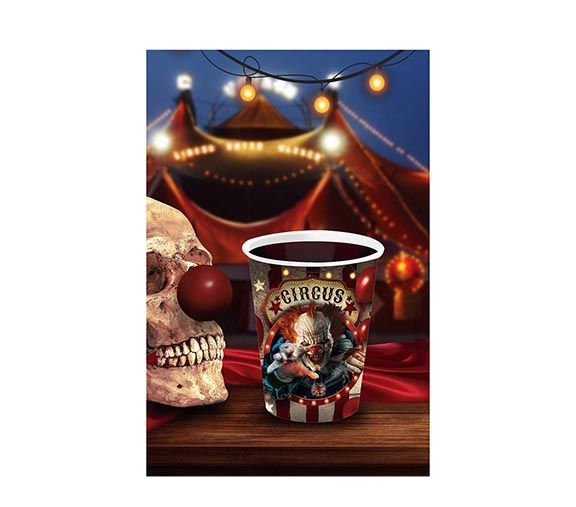 Tasses d'Halloween Clown 240ml 6pcs