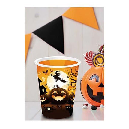 Tasses d'Halloween Citrouille 240ml 6pcs