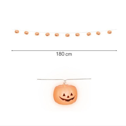 Guirlande lumineuse Halloween Citrouille 1.8m