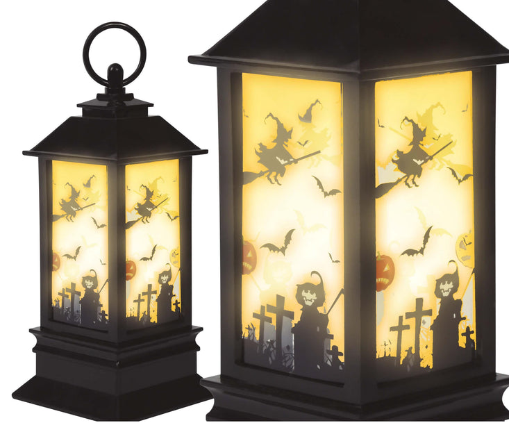 Bougie lanterne d'Halloween 18x9cm