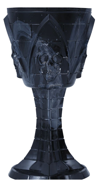 Crâne d'Halloween en verre 19cm