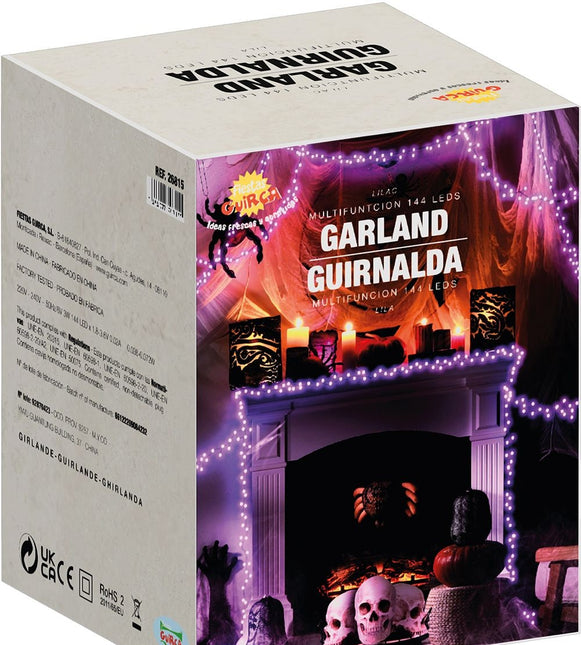 Guirlande LED Halloween Lilas 144 lumières