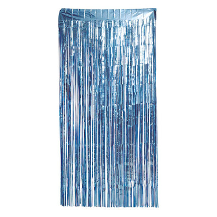 Tapis de rideau de porte bleu 2m