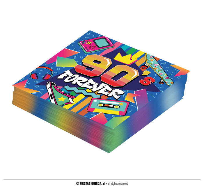 90s Serviettes de table 33cm 12pcs