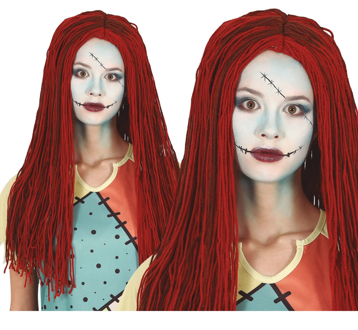 Perruque de laine rouge