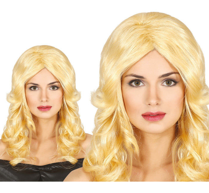 Trait de perruque blonde
