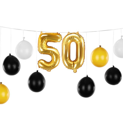 50 Jaar Ballonnenslinger 2,6m van Partydeco koop je bij Partywinkel