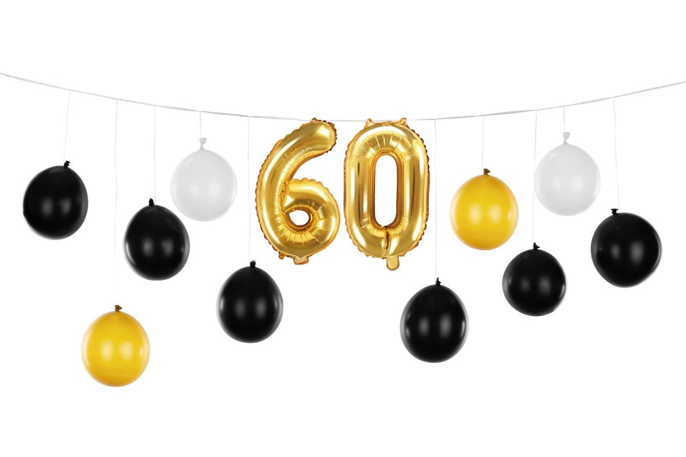 60 Jaar Ballonnenslinger 2,6m van Partydeco koop je bij Partywinkel