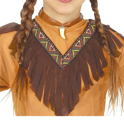 Costume de fille indienne marron