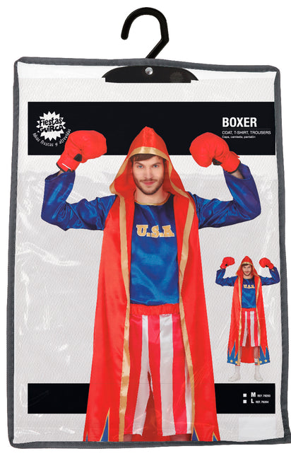 Costume de boxeur Rouge Bleu