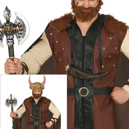 Costume de viking Homme brun
