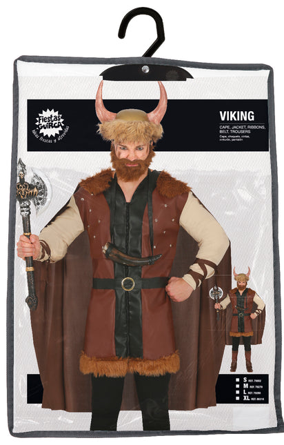Costume de viking Homme brun