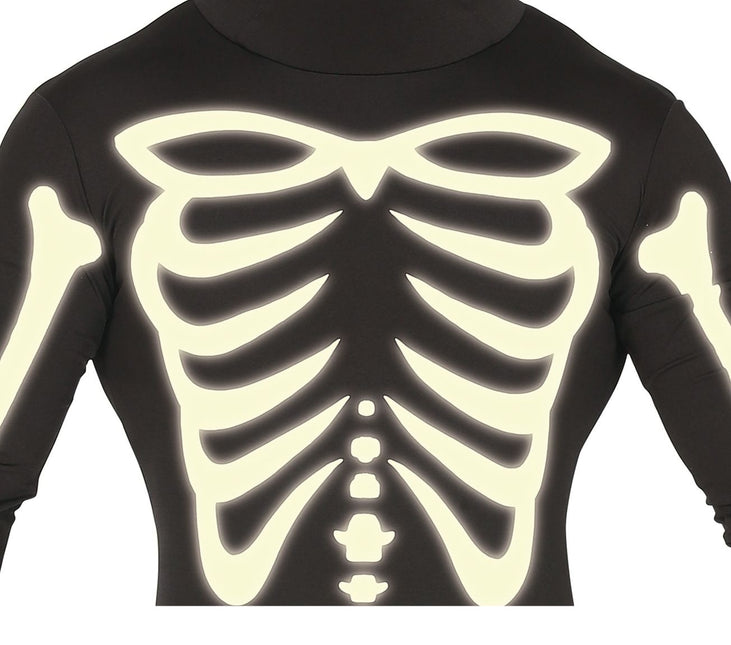 Costume d'Halloween Squelette Homme Noir L
