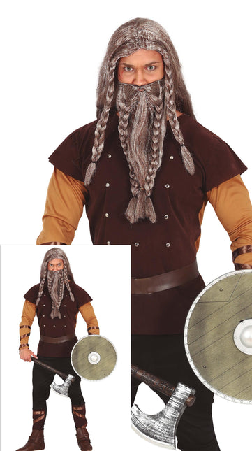 Costume de Viking Homme Marron
