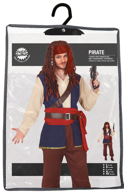 Costume de pirate homme avec ceinture