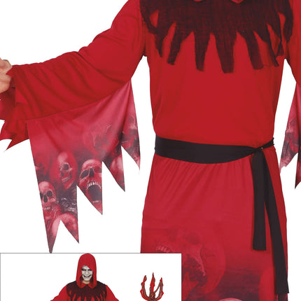Costume d'Halloween Faucheur rouge pour homme