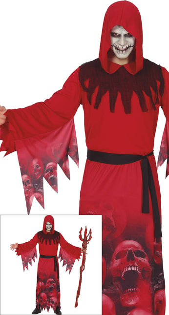 Costume d'Halloween Faucheur rouge pour homme