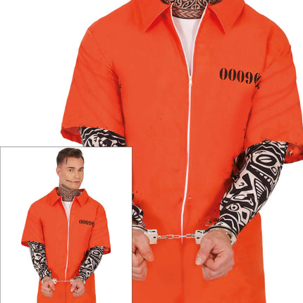 Costume d'Halloween Prisonnier Orange pour homme
