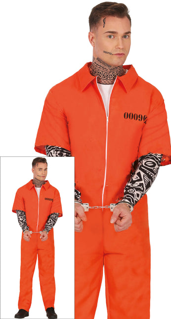 Costume d'Halloween Prisonnier Orange pour homme