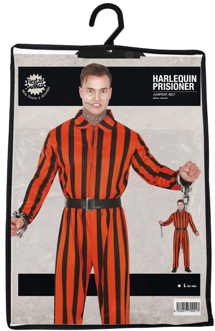 Combinaison d'Halloween Homme Arlequin Prisonnier