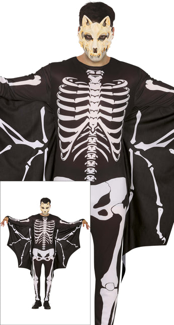 Costume d'Halloween Homme Chauve-Souris Squelette