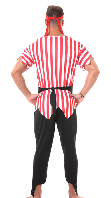 Costume de pirate Rouge Blanc Hommes