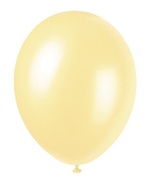 Ballons de baudruche ivoire brillant 30cm 10pcs