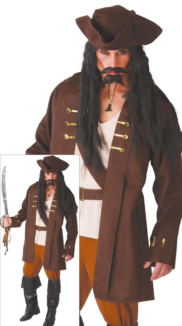 Costume de pirate marron