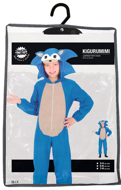 Costume de renard garçon bleu