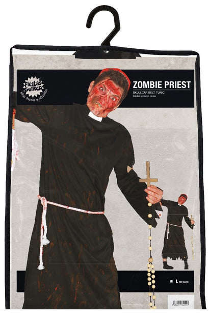 Costume d'Halloween Zombie Homme Prêtre L