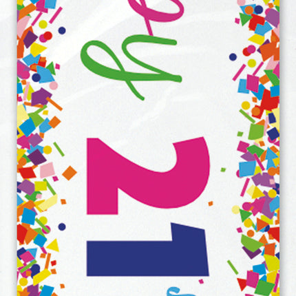 Bannière Happy Birthday 21 Years 2.74m