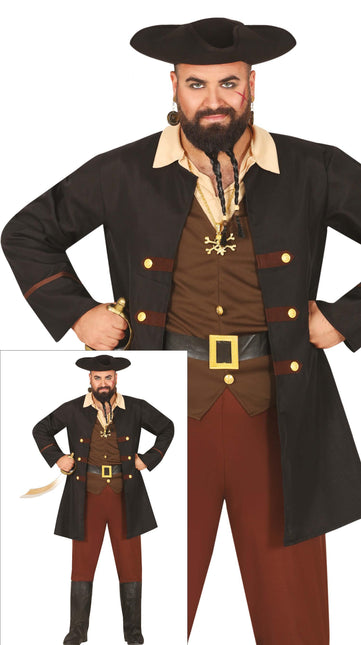 Costume Pirate Marron Hommes