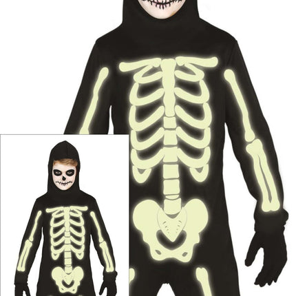Costume d'Halloween Squelette phosphorescent Enfant
