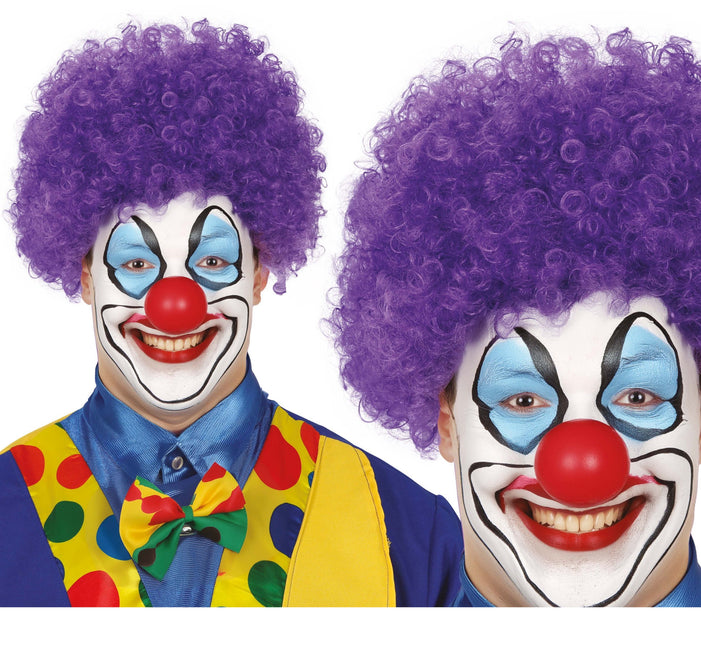 Boucles de perruque violette