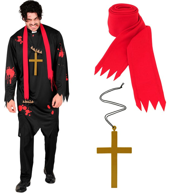 Costume d'Halloween Prêtre zombie pour homme