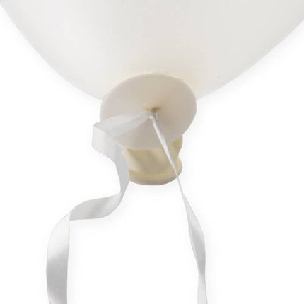 Ballon Snelsluiters Wit met Lint 100st van WeFiesta koop je bij Partywinkel