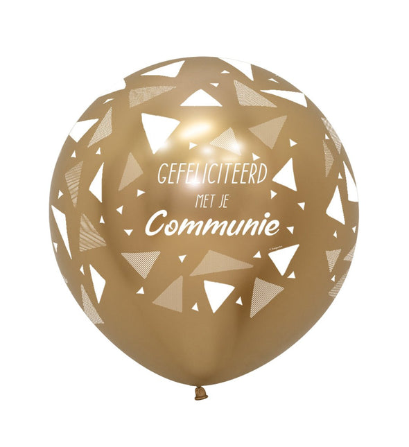 Communie Ballonnen Goud 61cm 2st van Sempertex koop je bij Partywinkel