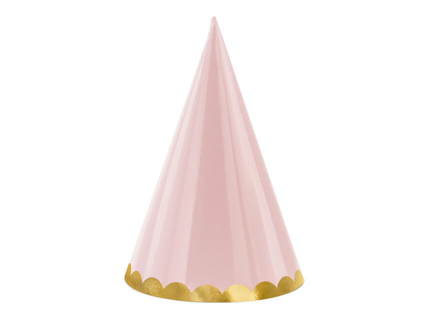 Chapeaux de fête colorés Pastel 16cm 6pcs