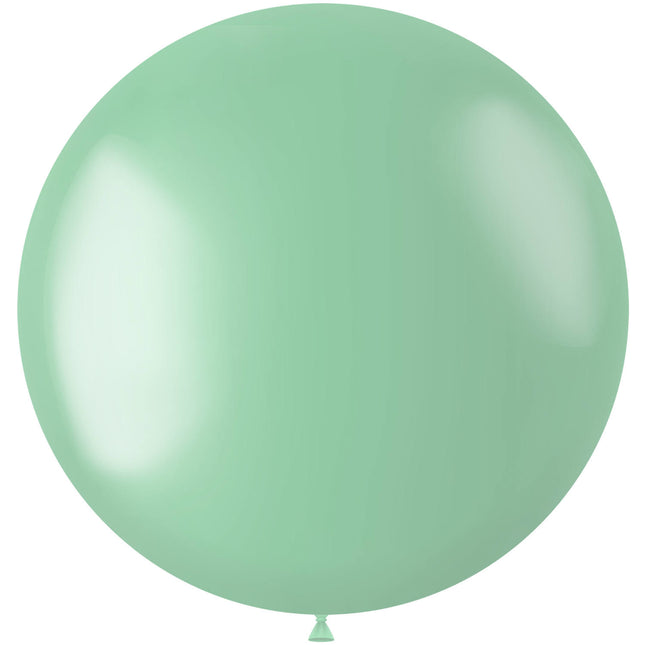 Ballon de baudruche Minty Green Metallic Minty Green 80cm